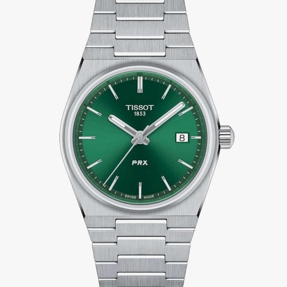 Tissot Accessories - Tissot PRX Silver and Green Watch